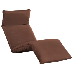 VIDAXL Foldable Sunlounger Oxford Fabric In Brown