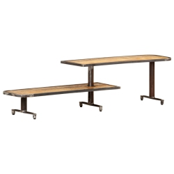 VIDAXL Tv Cabinet 63"x11.8"x15.7" Solid Wood In Mango