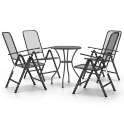 VIDAXL 5 Piece Garden Dining Set Expanded Metal Mesh Anthracite
