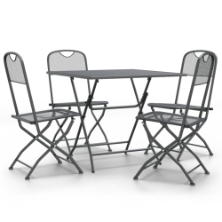 VIDAXL 5 Piece Garden Dining Set Expanded Metal Mesh Anthracite