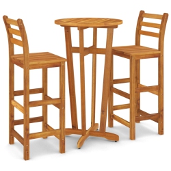 VIDAXL 3 Piece Garden Bar Set Solid Wood Acacia
