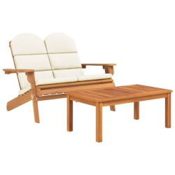 VIDAXL 2 Piece Adirondack Garden Lounge Set Solid Wood Acacia