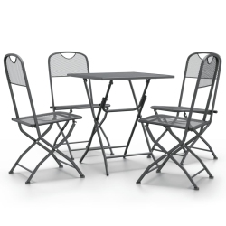 VIDAXL 5 Piece Garden Dining Set Expanded Metal Mesh Anthracite