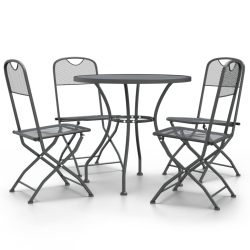 VIDAXL 5 Piece Garden Dining Set Expanded Metal Mesh Anthracite