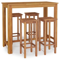 VIDAXL 5 Piece Garden Bar Set Solid Wood Acacia