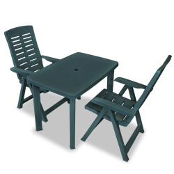VIDAXL 3 Piece Bistro Set Plastic In Green