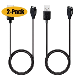 GENERIC 2-PCs Charger Cable Compatible With Garmin Fenix 6 6X 6S Pro 5 5S 5X, Forerunner 45 245 935 945, Vivoactive 3 4, Approach In Multicolor