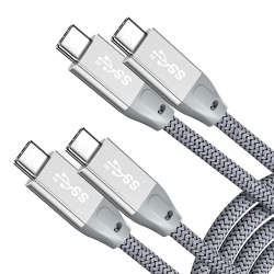 GENERIC USB C to USB C Cable 100W 1.5Ft(2 Pack), USB 3.2 Gen 2X2 20GBps Data Transfer Type-C Cable Pd Fast Charging, 4K