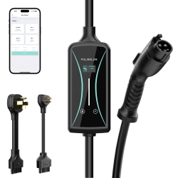 FULSOLEN Level 2 Ev Charger Up to 240V / 40 Amp, 9.6Kw, Indoor/outdoor Electric Vehicle Charging Station \w 22Ft Cable, Nema 5-15 And Nema 14-50