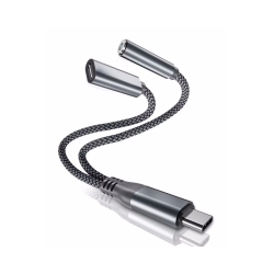 NIERBO USB Type C to 3.5MM Audio Adapter And Charger, 2 In 1 1/8 Inch Headphone Jack Charging Power Aux Cable for Iphone 15, Samsung Galaxy S23 S22