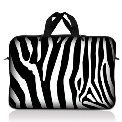 LSS 12.3 Inch Laptop Sleeve Bag Carrying Case Pouch With Handle for 11" 11.6" 12" Apple Macbook, Gw, Acer, Asus, Dell, HP, Sony, Toshiba, Zebra Print