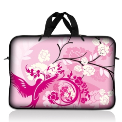 LSS 13.3 Inch Laptop Sleeve Bag Carrying Case Pouch \w Handle for 13.3" 13" 12.1" 12" Apple Macbook, Gw, Acer, Asus, Dell, HP, Sony, Toshiba, Pink