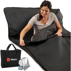 LIFEPRO Portable Infrared Sauna Blanket - Home Relaxation & Detoxification - 77–176°F Temp Range - Infrared Sauna for Ultimate Comfort & Wellness