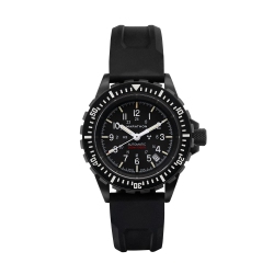 MARATHON - Anthracite Large Diver's Automatic (Gsar) On 3-Piece Rubber Strap Kit 41MM In Black