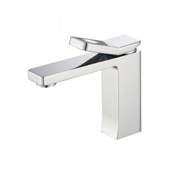 MAX FAUCETS Chrome Finish Luxury Square Bathroom Faucet Long Spout
