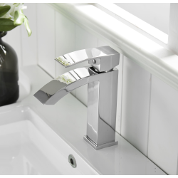 MAX FAUCETS Waterfall Bathroom Faucet Single Handle Chrome Finish