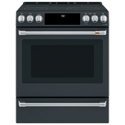 Cafe 30" 5.7 Cu Ft True Convection 5-Element Slide-In Electric Air Fry Range (CCES700P3MD1) -Matte Black