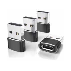 NIERBO USB to USB C Adapter 4 Pack, Type C Female to A Male Charger Cable Plug Connector for Apple Watch 8, Iphone 12 13 14 15 Pro Max, Ipad 9 10