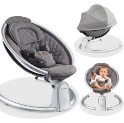 HOT MOM Electric Cotton Baby Bouncer for Newborns And Infants - Bluetooth-Enabled Automatic Swing, Built-In Music Speaker, Adjustable Seat Angle \w
