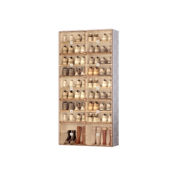 ANTBOX Shoe Cabinet 9 Layers 18 Grids (36 Pairs) Portable Shoe Organizers Storage Boxes With Magnetic Door, Easy Assembly