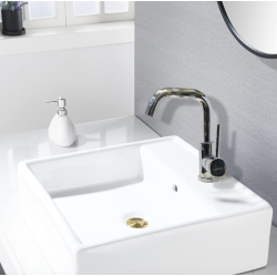 MAX FAUCETS Side Handle Bathroom Faucet Swivel Chrome Finish