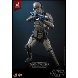 STAR WARS The Mandalorian 12 Inch Action Figure 1/6 Scale Exclusive - Death Trooper Chrome Hot Toys 909531 In Black