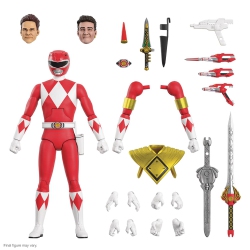 MMPR Power Rangers Mighty Morphin 7 Inch Action Figure Ultimates Wave 2 - Ranger In Red