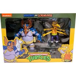 TMNT Teenage Mutant Ninja Turtles 7 Inch Action Figure Cartoon Series 2-Pack - Wingnut And Screwloose