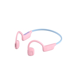 MYFIRST Headphones Airwaves (Pink) Air Conduction Open Ear Wireless Bluetooth Headphones \w Mic for Kids 4-12, 85Db Safe Limit, Long Battery Life