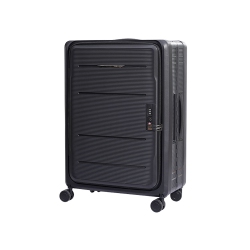 TRAVLR 's Foldable Medium (24" ) Check-In Hardside Luggage With Tsa Lock And Mute Omnidirectional Spinner Wheels - In Black