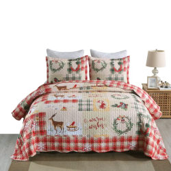 MARCIELO Christmas Quilt Lightweight Bedspread Set
