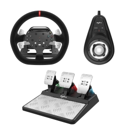 PXN V10 Force Feedback Steering Wheel Detachable Racing Wheel 270/900 Degree Race Steering Wheel With 3-Pedals And Shifter Bundle for PC, Ps4