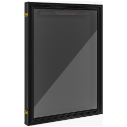 HOMCOM Jersey Display Frame Case, Acrylic Sports Shirt Shadow Box for Basketball Football Baseball (Black, 23.5" W X 31.5" H)