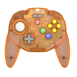 RETRO-BIT Hawk V2 Tribute 64 N64/nswitch/USB Wireless Controller In Orange