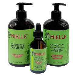 MIELLE Rosemary Organics Infused With Biotin, 3-Piece Styling Bundle Set In Mint