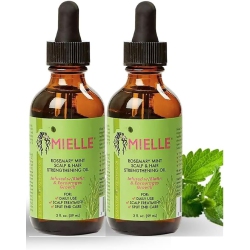 MIELLE Rosemary Oil Rosemary Scalp & Hair Strengthening Oil (2 Pack) In Mint
