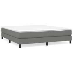 VIDAXL Box Spring Bed Frame Dark King Fabric (Us Only) In Grey