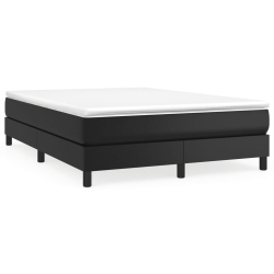 VIDAXL Box Spring Bed Frame Queen Faux Leather (Us Only) In Black