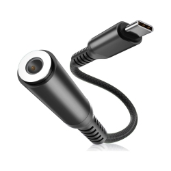 NIERBO USB Type C to 3.5MM Adapter, 1/8 Inch Headphone Jack Audio Aux Converter for Iphone 15, Galaxy S20 S21 S22 Ultra Plus Note 20 A53, Pixel 5