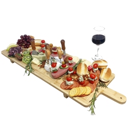JS GOURMET - Large Charcuterie Board On Stand, Made Of Bamboo