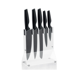 JS GOURMET - Kitchen Knife Set With Clear Storage Holder