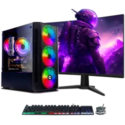 AQVIN Gaming PC Aq10 Desktop Computer Tower - New 24 Inch Curved Gaming Monitor| Core I7 Cpu Up to 4.60 Ghz| 32GB Ram| 2Tb SSD| Geforce Gtx 1050Ti