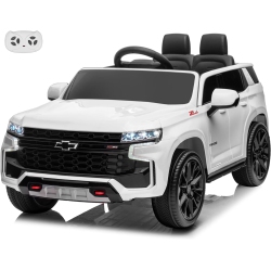 VOLTZ TOYS Ride On Car, 12V Licensed Chevrolet Tahoe Kids Ride On Car \w Remote Control, Led Lights, Horn And Music, Battery Powered Electric