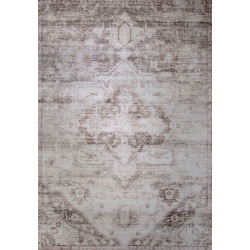 RUG BRANCH Vintage Traditional Distressed Cream Indoor Soft Area Rug In Brown