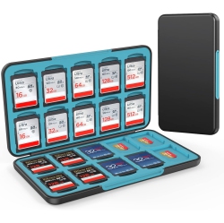 HLD Sd Card Holder for Memory Sd Card And Micro Card, Portable Sd Card Holder Sd Sdhc Sdxc Tf Card Storage \w 20 Sd Card Slots & 20 Micro Sd Card