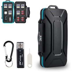 HLD 30 Slots Memory Card Case Holder Storage for 10 Sd Sdhc Sdxc Card, 16 Micro Sd Tf Card, 2 Micro Sim Card And 2 Nano Sim Card \w USB 3.0 Card