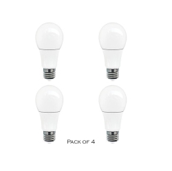 STRAK A19 Led Bulb 10W, 60W Equivalent, Frosted, 3000K Warm 800Lm, Dimmable Led Light Bulb, (4-Pack) In White
