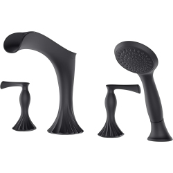 PFISTER Lg6-4Rhb Rhen Roman Tub Trim With Handshower, Matte In Black