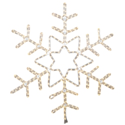 NOVELTY LIGHTS LLC Novelty Lights Christmas Snowflake Led Rope Light Sculpture, Warm In White