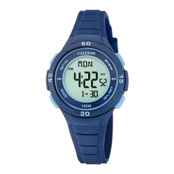 CALYPSO BY FESTINA Boys / Girls Digital Watch, 34MM Round Colorful Digital Watches for Kids \w Alarm, Chronograph, Timer, Light, Day Calendar